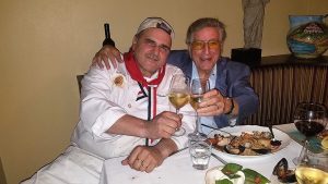 Tony Bennett & Salvatore share a toast of wine